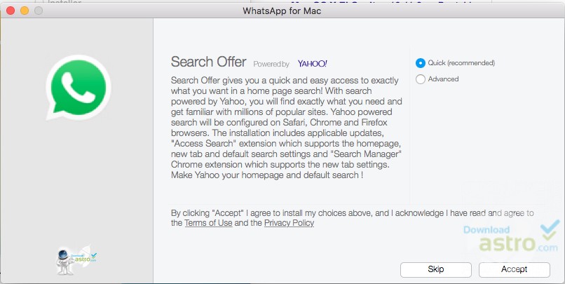 WhatsApp for mac instal